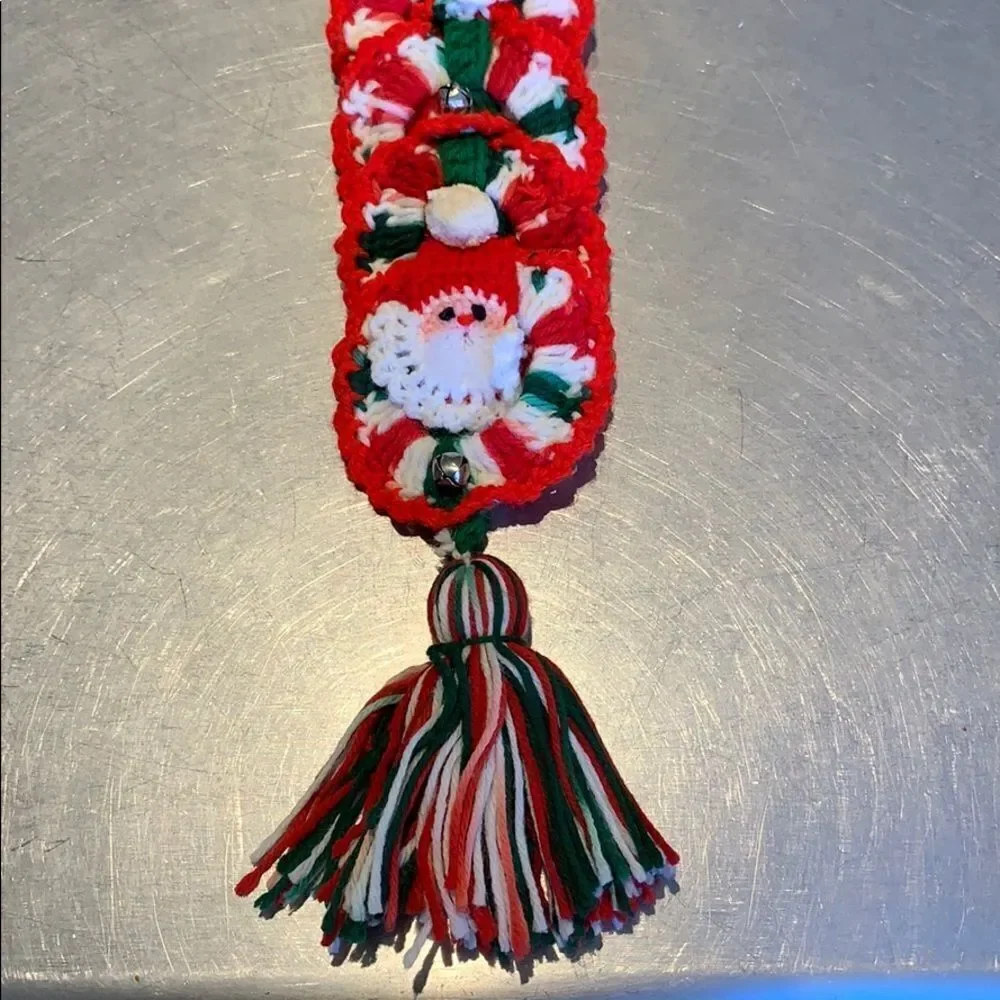 ‎Vtg kitschy Santa face Christmas wall hanging
